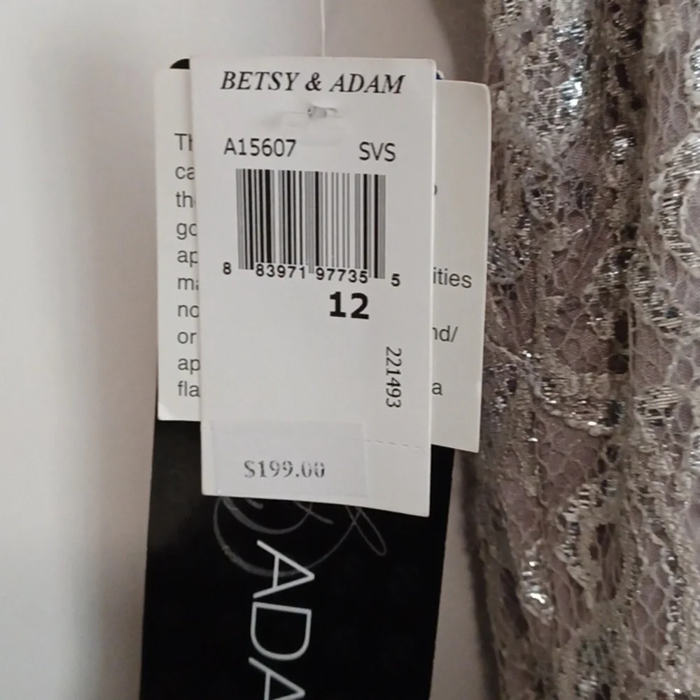 Betsy Adam NWT, made in USA, prom, bridal or special event dress Sz. 12. - Picture 5 of 9